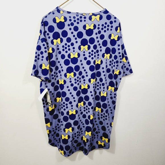 NEW Disney LuLaRoe Minnie Mouse Irma Shirt Top Purple Polka Dot Women's Size XS - Picture 7 of 10